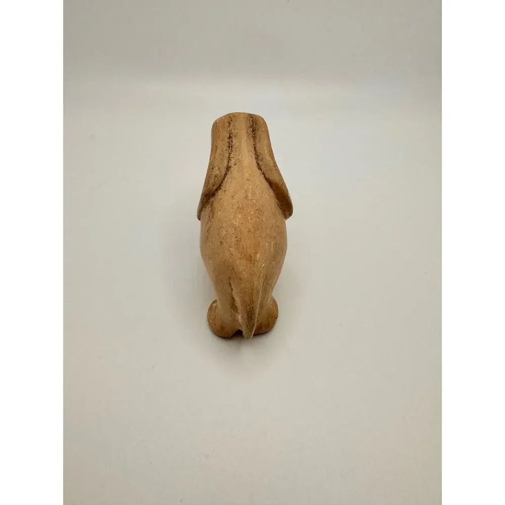 Vintage Soapstone Two Animals Elephant Lion Hand Carved Africa African Figurine